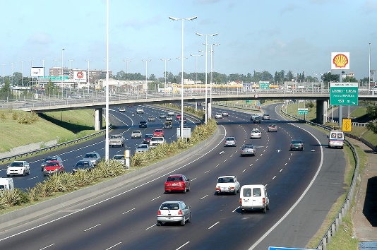 Vista aérea de una autopista